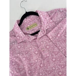 Donald Ross Men's Short Sleeve Floral Polo Shirt Size Large